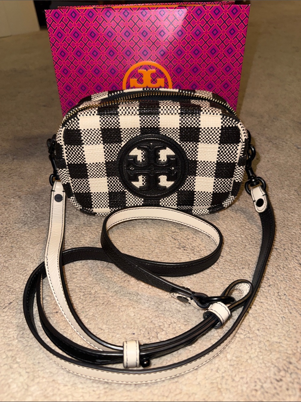Tory Burch Perry Bombe Gingham Mini Bag